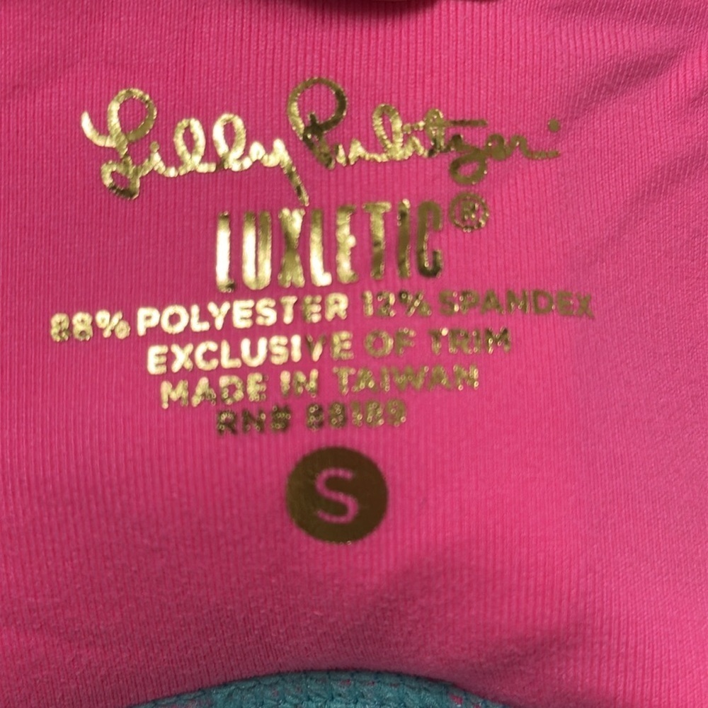 Lilly Pulitzer Luxletic Weekender Crop Leggings vibrant Floral Print EUC Small - Picture 5 of 7